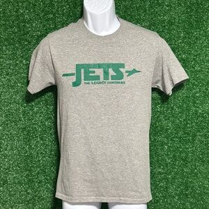 Jerzees Gray and Green Short Sleeve Tee Jets